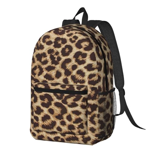 Mochila universitaria de leopardo EdWal ligera con bolsillo frontal funcional 2