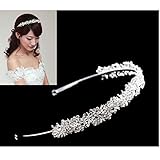 Vemonllas Wedding Bridal Bridesmaid Rhinestones Decor Crown Headband Tiara Hair Piece Headpiece