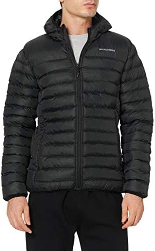 Skechers M Essential Hooded Jacket Erkek Siyah Mont - Görsel 1