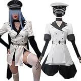 Lioskey Esdeath Cosplay Dress Akame Ga Kill Cosplay Esdeath Cosplay Costume For Women Halloween Party Suit(Set,3XL)