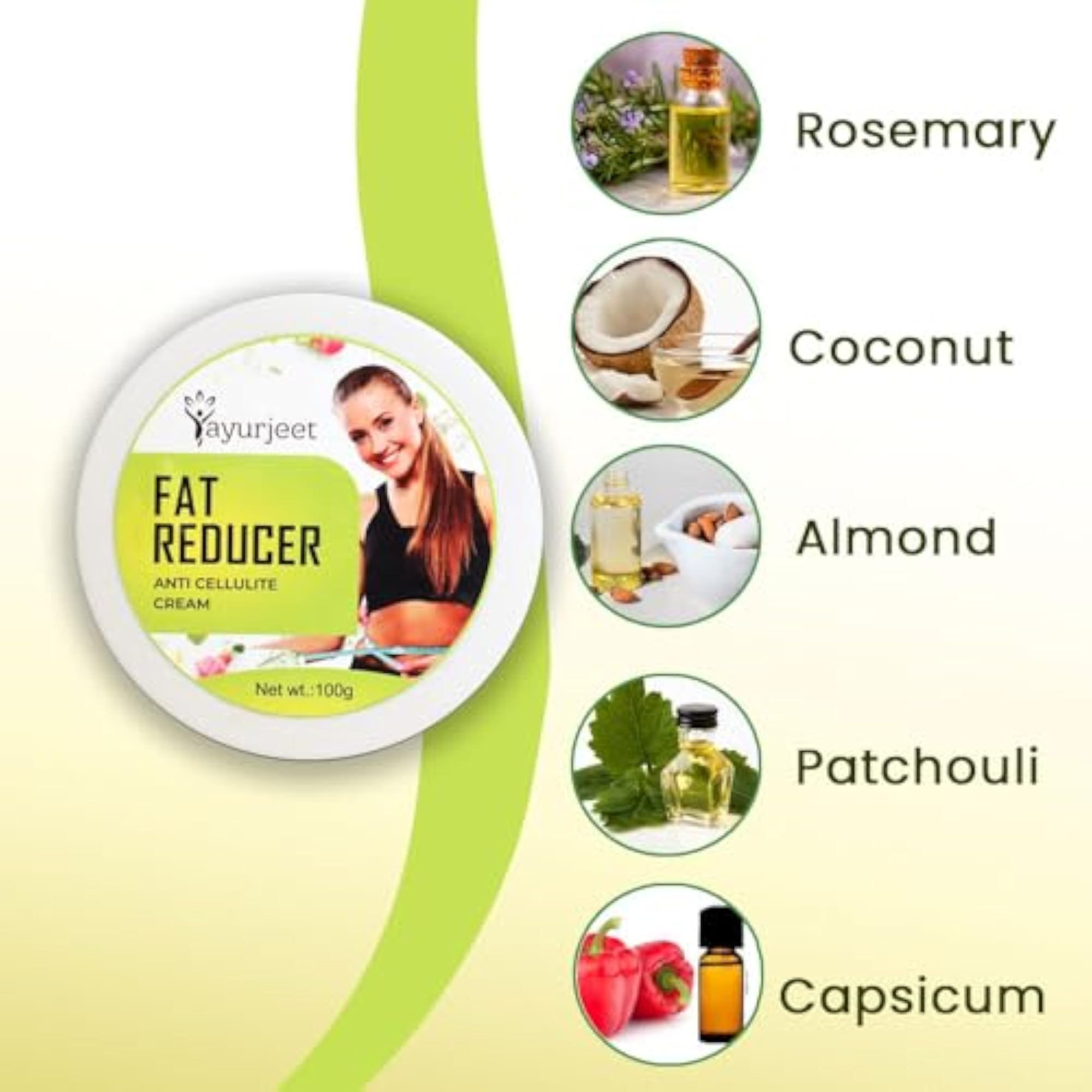 Fat Reducer Cream with Natural Herbal Extracts