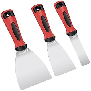 3pcs Plasterer Spatula Set Paint Scraper Spatula Stainless Steel Spatula Set Coating Wall Scraper Blade Decoration 2.5cm, 6.5cm, 9.6cm