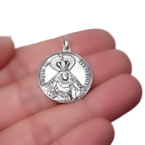 Médaille des Douleurs Argent Massif 925m 22mm bijou d'exception gravé - 4