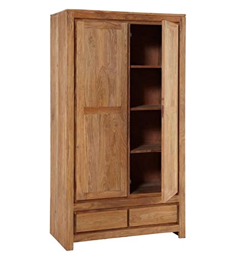 Image of Sheesham Solid Wood Cubex Storage Wardrobe