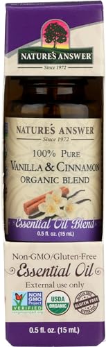 Nature's Answer 100% Pure Organic Essential Oil Blend, 0.5-Ounce, Vanilla/Cinnamon