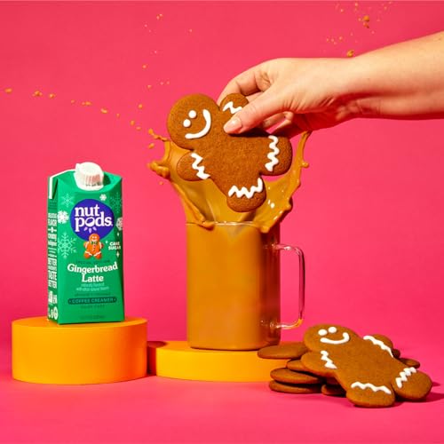 nutpods Gingerbread Latte Non Dairy Coffee Creamer, Sweetened with Organic Cane Sugar, Made from Almonds and Coconuts, Gluten Free, Non-GMO, Vegan, Kosher, Plant Based (3-Pack)