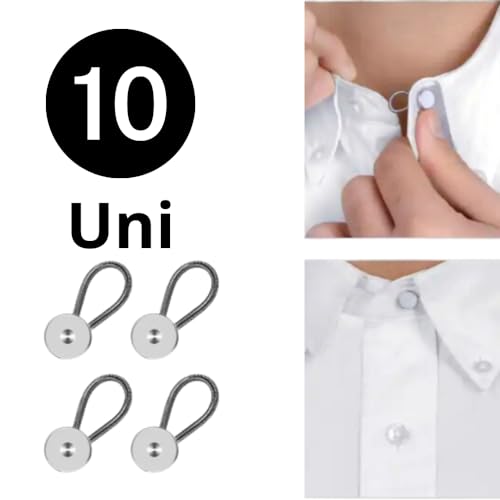 10 Botão extensor alargador de camisa social colarinho manga alargador para camisa social de aço
