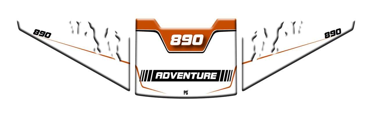 KTM 890 Adventure protège-réservoir 3D blanc v2 contre rayures