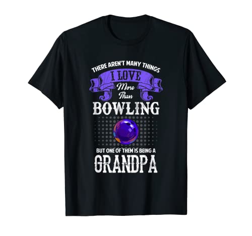 Hombre Camiseta Bowling Grandpa Camiseta