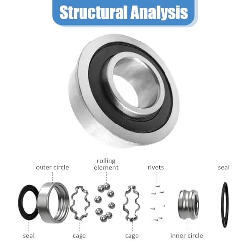 4 Stück F6003-20-2RS Lager 20x35x11mm,Kugellager Sackkarre,Wälzlagerstahl/Vorbehandlung/Gummidichtung,Rillenkugellager für DIY,Drehbänke,Motoren,Transportfahrzeuge,3D-Drucker und Fräsmaschinen