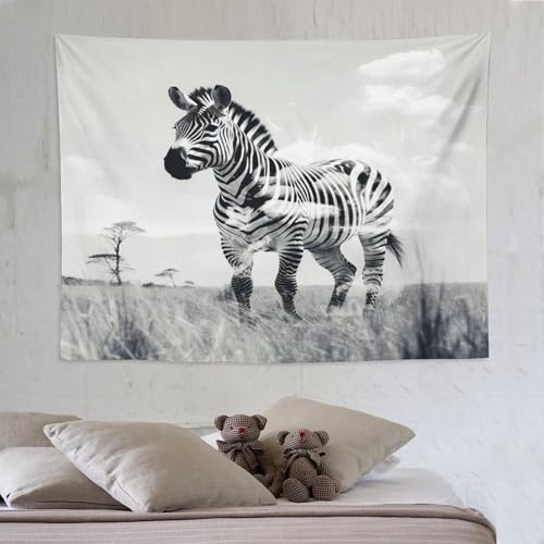 Tapisserie zèbre DCCCY 150x200cm pour décoration murale de salon et chambre