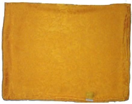 Jacquard Silk Scarf 34.5" Yellow