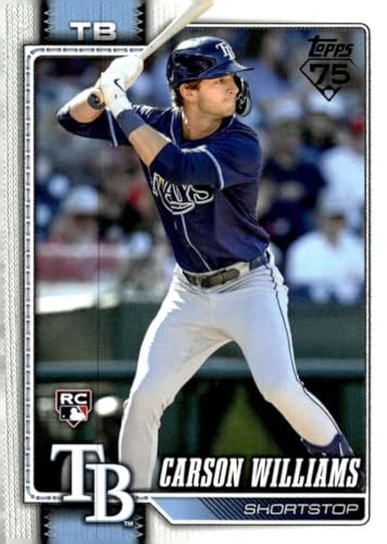 2026 Topps #25 Carson Williams RC Rookie Tampa Bay Rays MLB Baseball Base Trading Card