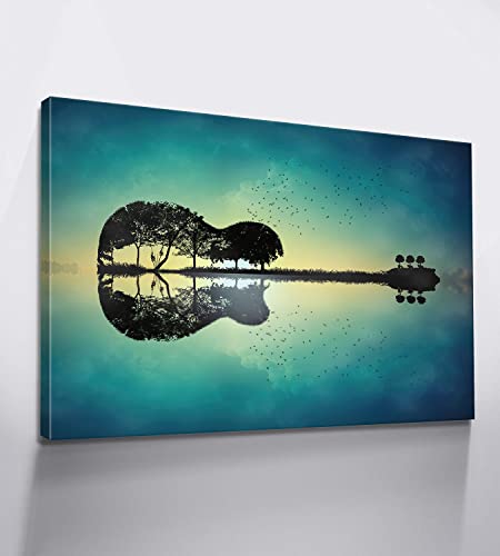 Guitar Wall Art Music Posters Music Wall Decor Music Room Decor Music Wall Art Guitar Poster Guitar Wall Decor Guitar Posters For Walls Guitar Canvas Wall Art For Music Studio Decor (12''Hx18''W) #TOP1
