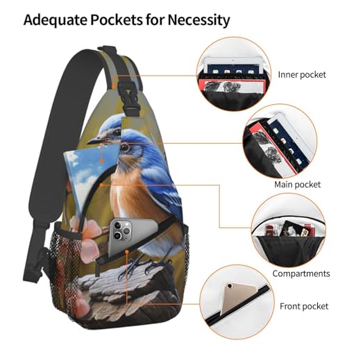 Mochila Sling Urbana WEIHAKO Azul Crossbody miniatura 3