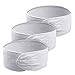 KinHwa Diadema de microfibra de spa para mujer, cinta de maquillaje facial lavable, cinta mágica para baño, maquillaje y deporte, 3 unidades 8cmx65cm Blanco