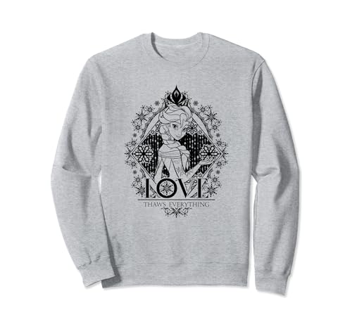 Sweatshirt Disney La Reine des Neiges Elsa avec col rond confortable pour femme