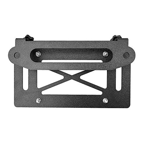 Eyouhz Universal Front License Plate Frame For 10" Hawse Fairlead Mount Compatible With Dodge Chevrolet Ford Jeep Honda Gmc Toyota And More Pickup Truck & Off-Road Car, Bumper Licence Bracket Holder #TOP5