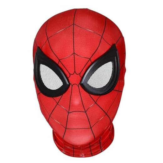 GWAWG Maschera Spider Eroi Bambino Maschere di Costume per Bambini, Costume Casco per Ragazzi Ragazza per Cosplay, Carnevale, Halloween Accessori per Festa (Rosso)