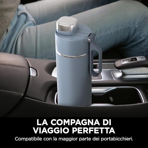Ninja Thirsti Uso Quotidiano, Fitness, Trekking, Sport 700 Ml Plastica, Acciaio Inox Blu - 8
