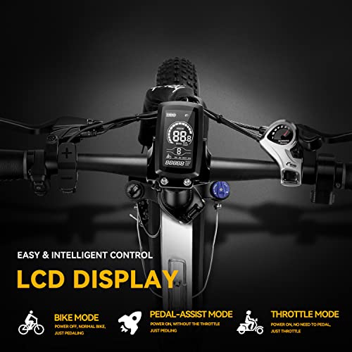 Heybike Ranger Electric Bike For Adults Foldable 20" X 4.0 Fat Tire Step-Thru Electric Bicycle With 500W Motor, 48V 15Ah Removable Battery And Dual Shock Absorber #TOP3