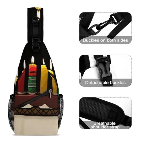 Morrales Sling Bag Crossbody Casual para Senderismo 38x20cm miniatura 3