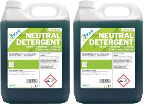 2Work Dishwashing Neutral Detergent 5 Litre 2W06293 (Pack of 2)