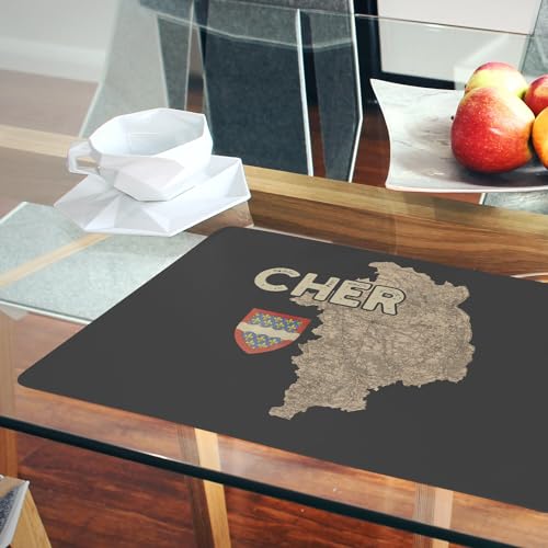 Sets de table liège noir Bourges grand format napperon vintage Cher