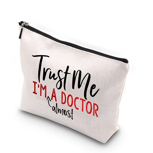 Generic WCGXKO Future Doctor Gift MD Gift Trust Me I’m Almost A Doctor Zipper Pouch Makeup Bag for Doctor Graduation (Almost A Doctor)