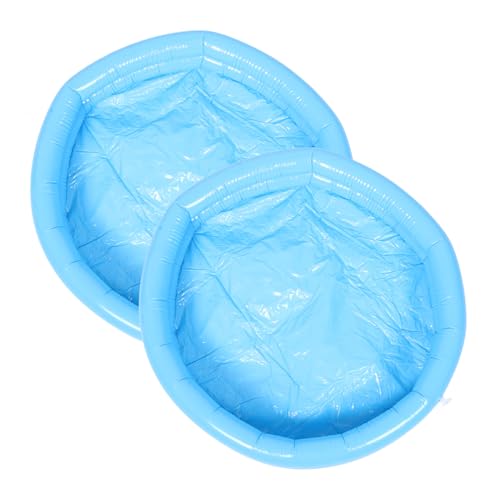 VALICLUD 2pairs Inflatable Footbath Tub Portable Foot Spa Soaking Basin for Home Use Foldable Clean Feet Pool Spa Supplies Random Color