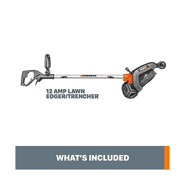 WORX WG896 12 Amp 7.5 Inch Electric Lawn Edger & Trencher, Orange and Black - Image 7