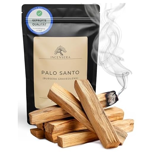 Incensera Palo Santo Räucherholz - 8 Duftholz Sticks 10 cm für Ausräuchern Wohnung, Natürliches Heiliges Holz aus nachhaltiger Ernte, Aromatherapie