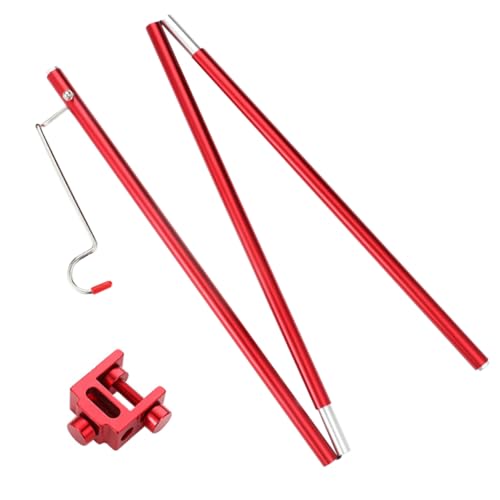 Mikikit Aluminum Camping Lamp Pole for Table Folding Design Stable for Outdoor Use