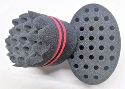 Barber Sponge Brush Double Side 2 Different Wave Sizes 2 PC