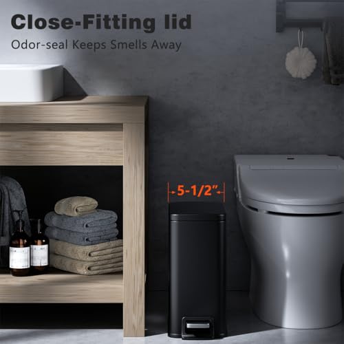 Slim-Bathroom-Trash-Can-with-Lid-Soft-Close-16-Gallon-Stainless-Steel-Garbage-Can-with-Removable-Inner-Bucket-Durable-Step-Pedal-Small-Trash-Bins-for-Toilet-Bedroom-Kitchen-Office