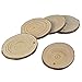 50 Pcs Natural Wood Slices Unfinished Predrilled Round Discs Hole Wooden Circles with 40 Feet Natural Jute Twine 2.4