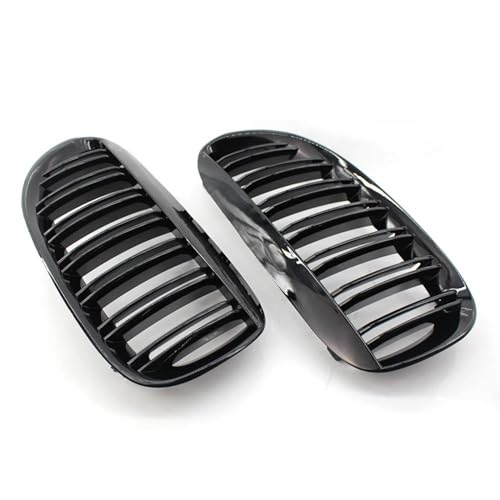 Calandre avant pour BMW E63 E64 Série 6 2004-2010 double ligne noir mat de remplacement