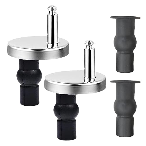 Quick Release Toilet Seat Fixings,Universal Toilet Seat Hinge Fittings Toilet Seat Bolts Top Fittings Fittings for WC Toilet Blind Holes(Black,Size:1.57 x 0.87 x 0.55inch)