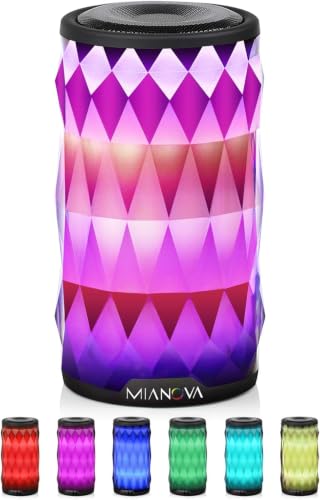 Mianova LED Bluetooth Speaker with RGB Light, Portable Wireless Speaker