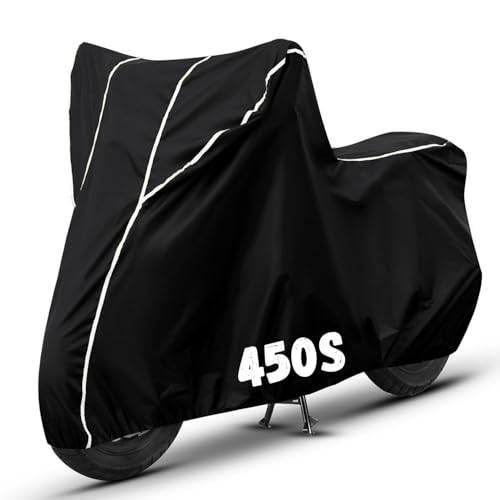 Image of Bike Cover for 450S 100% Waterproof, Dustproof & Scratch Resistant| Fully Bottom Elastic UV Resistant Heavy Duty Body Cover | All Weather Outdoor Use