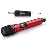 TONOR Wireless Microphones, UHF Handheld Cordless Dynamic Mic with Rechargeable Receiver, Microfonos