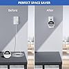 AFGHOA Wall Mount Stand for Echo Spot 2024, Outlet Hanger Stand with Built-in Cable Management, Hide Messy Wires Wall Holder, Space Saving for Echo Spot Kids,No Screws and Drill Needed,White