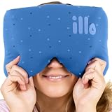 illo Wearable Pillow Sleep Mask | Blackout Weighted Eye Mask for Sleeping Napping & Side Sleepers | Soft Mulberry Silk Blend Patented Light Blocking for Travel Bed Camping Airplane Work | Women & Men