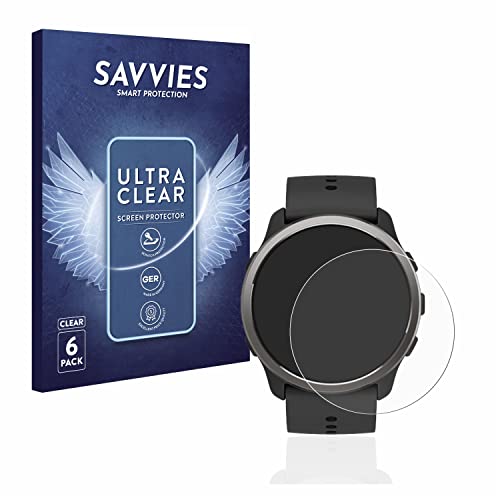 savvies Protector Pantalla para Suunto 5 Peak (6 Unidades) Película Ultra Transparente