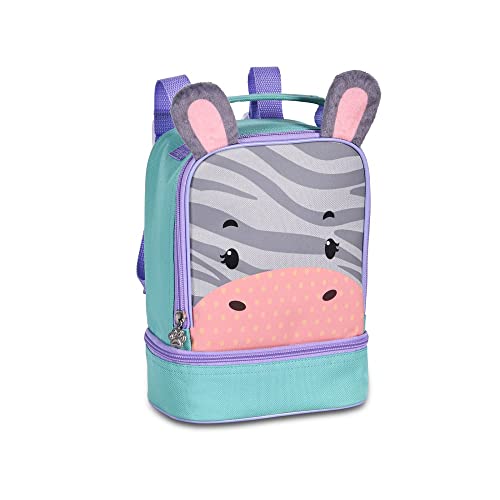 Kit Mochila Escolar de Costas e Lancheira Zebra - Clio Style
