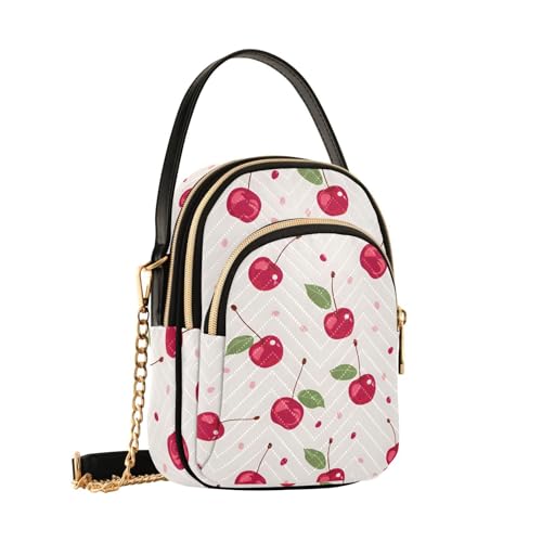 Sac à bandoulière femme fini le sac lourd avec ce petit porte-monnaie cerise B1900