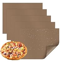 Confezione da 5 tappetini da forno riutilizzabili, tappetini da forno in Teflon spesso, tagliabili e facili da pulire, 40 x 30 cm