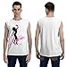 CASOWAT Kylie Singer Minogue Men T Shirt Summer Sleeveless Shirts Sport Cotton Tank Tops Workout Vest White Large