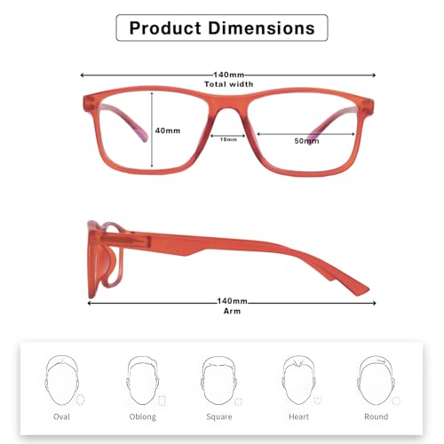 Image of UV Protection Glasses Blue Cut Blocking Harmful Rays Glasses for Men & Women Zero Power Computer Specs Eye Protection Lightweight Frame with Case & Cleaning Cloth