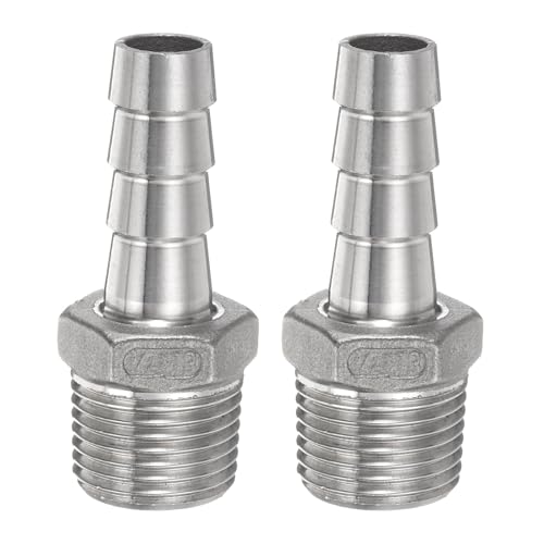 QUARKZMAN 2Pcs Inox Acier Tuyau Cannelé Raccord 0,5